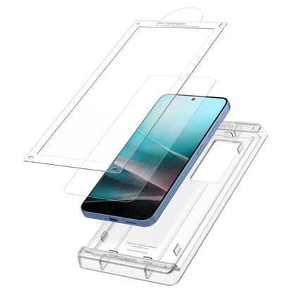 Spigen Elite Shield EZ Fit HD – hidrogelinė ekrano apsauga, skirta Samsung Galaxy S25 (skaidri)