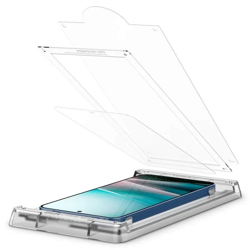 Spigen Elite Shield EZ Fit HD – hidrogelinė ekrano apsauga, skirta Samsung Galaxy S25 (skaidri)
