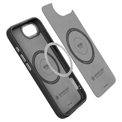 Spigen Enzo Aramid Mag MagSafe dėklas iPhone 17e / 16e (juodas)