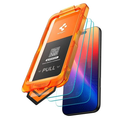 Spigen Glas.tR AlignMaster Slim 3-Pack - Grūdintas stiklas, skirtas Apple iPhone 17 Pro (3 vnt.)