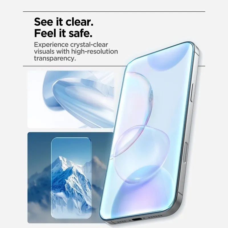 Spigen Glas.tR AlignMaster Slim 3-Vnt. - Grūdintas stiklas, skirtas Apple iPhone 17 (3 vnt.)
