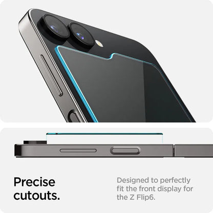 Spigen Glas.TR EZ Fit 2-Pack - Apsauginis grūdintas stiklas, skirtas Samsung Galaxy Z Flip 6 / 7 FE (2 vnt.)