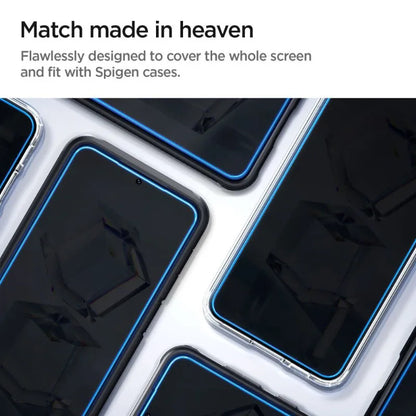 Spigen Glas.TR EZ Fit 2 pakuotės – grūdintas stiklas Samsung Galaxy S23, 2 vnt. (skaidrus)