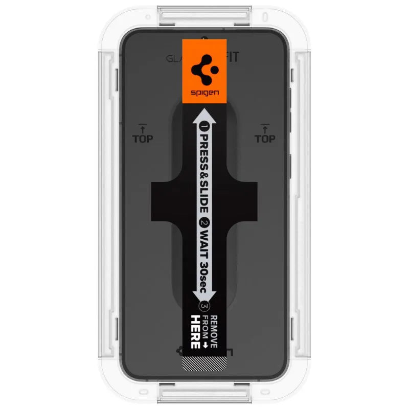 Spigen Glas.TR EZ Fit 2 pakuotės – grūdintas stiklas Samsung Galaxy S23, 2 vnt. (skaidrus)