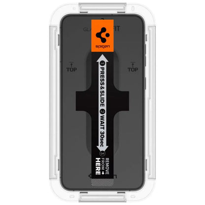 Spigen Glas.TR EZ Fit 2 pakuotės – grūdintas stiklas Samsung Galaxy S23, 2 vnt. (skaidrus)