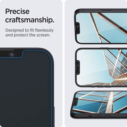 Spigen GLAS.TR EZ FIT 2 vnt. – Grūdintas stiklas, skirtas iPhone 17e / 16e / 14 / 13 Pro / 13 2 vnt.