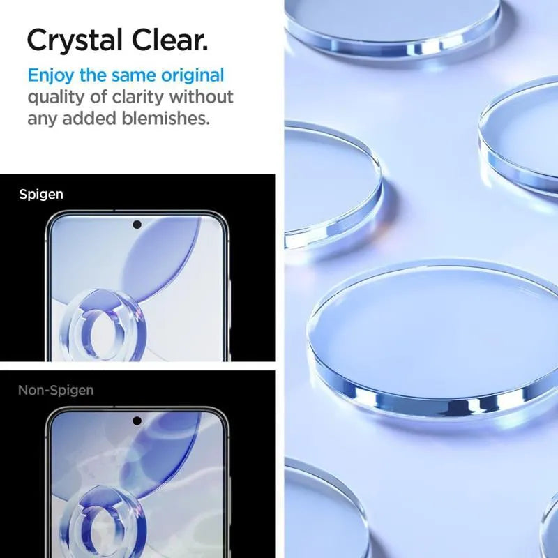 Spigen GLAS.TR EZ FIT 2 vnt. – Grūdintas stiklas skirtas Samsung Galaxy A56 5G / S24 FE (2 vnt.)