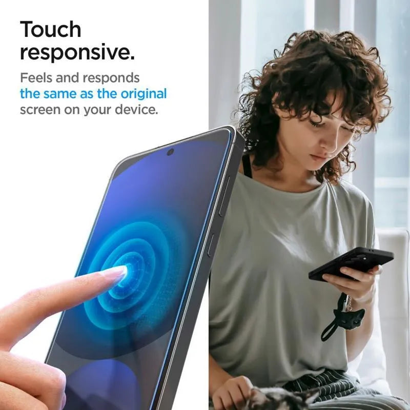 Spigen GLAS.TR EZ FIT 2 vnt. – Grūdintas stiklas skirtas Samsung Galaxy A56 5G / S24 FE (2 vnt.)
