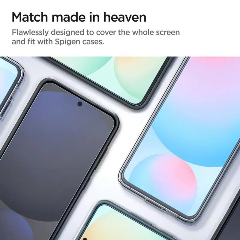 Spigen GLAS.TR EZ FIT 2 vnt. – Grūdintas stiklas skirtas Samsung Galaxy A56 5G / S24 FE (2 vnt.)