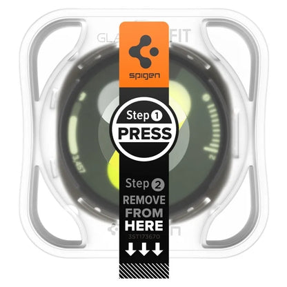 Spigen GLAS.TR EZ FIT 2 vnt. – Grūdintas stiklas, skirtas Samsung Galaxy Watch 8 40 mm (2 vnt.)