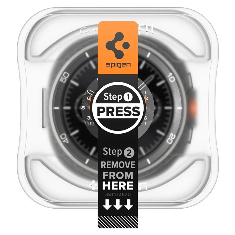 Spigen GLAS.TR EZ FIT 2 vnt. - Grūdintas stiklas, skirtas Samsung Galaxy Watch 8 Classic 46 mm (2 vnt.)