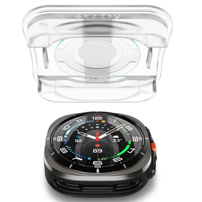 Spigen GLAS.TR EZ FIT 2 vnt. – Grūdintas stiklas, skirtas Samsung Galaxy Watch Ultra 47 mm (2025/2024) (2 vienetai)