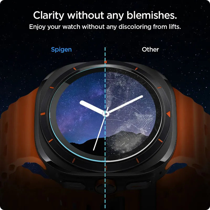 Spigen GLAS.TR EZ FIT 2 vnt. – Grūdintas stiklas, skirtas Samsung Galaxy Watch Ultra 47 mm (2025/2024) (2 vienetai)