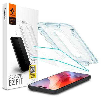 SPIGEN GLAS.TR "EZ FIT" grūdintas stiklas 2 vnt. iPhone 16 Pro / 17 / 17 Pro Skaidrus