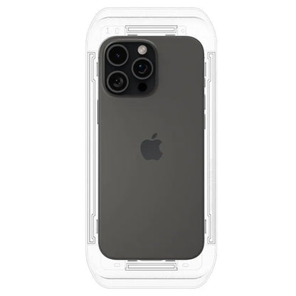SPIGEN GLAS.TR "EZ FIT" grūdintas stiklas 2 vnt. iPhone 16 Pro / 17 / 17 Pro Skaidrus