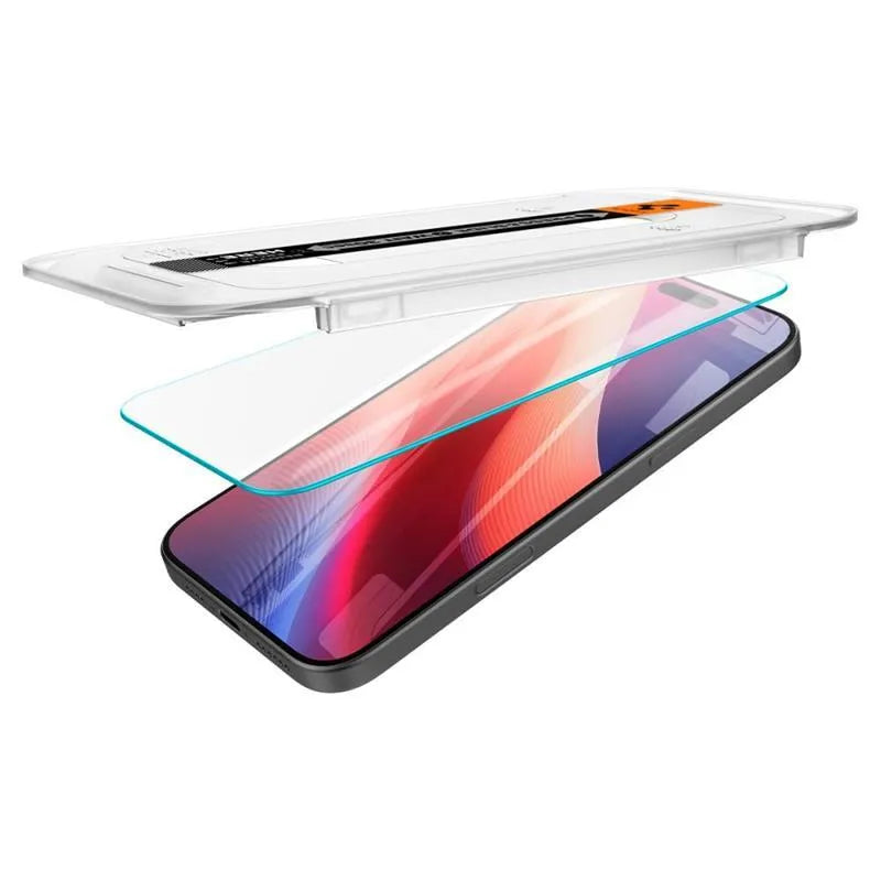 SPIGEN GLAS.TR "EZ FIT" grūdintas stiklas 2 vnt. iPhone 16 Pro / 17 / 17 Pro Skaidrus