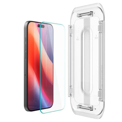 SPIGEN GLAS.TR "EZ FIT" grūdintas stiklas 2 vnt. iPhone 16 Pro / 17 / 17 Pro Skaidrus