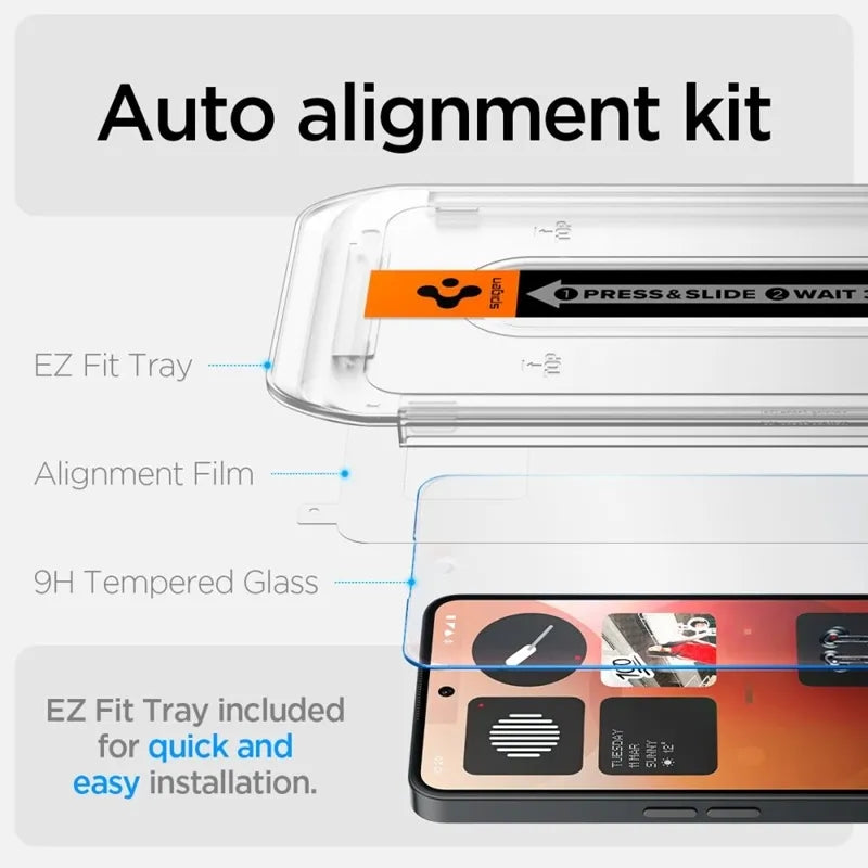 Spigen GLAS.TR EZ FIT – Grūdintas stiklas, skirtas Nothing Phone 3a / 3a Pro