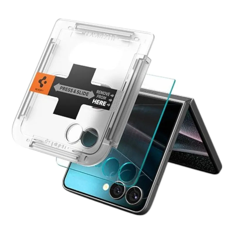 Spigen GLAS.TR EZ Fit HD 2-Paketas - grūdintas stiklas, skirtas Samsung Galaxy Z Flip 7
