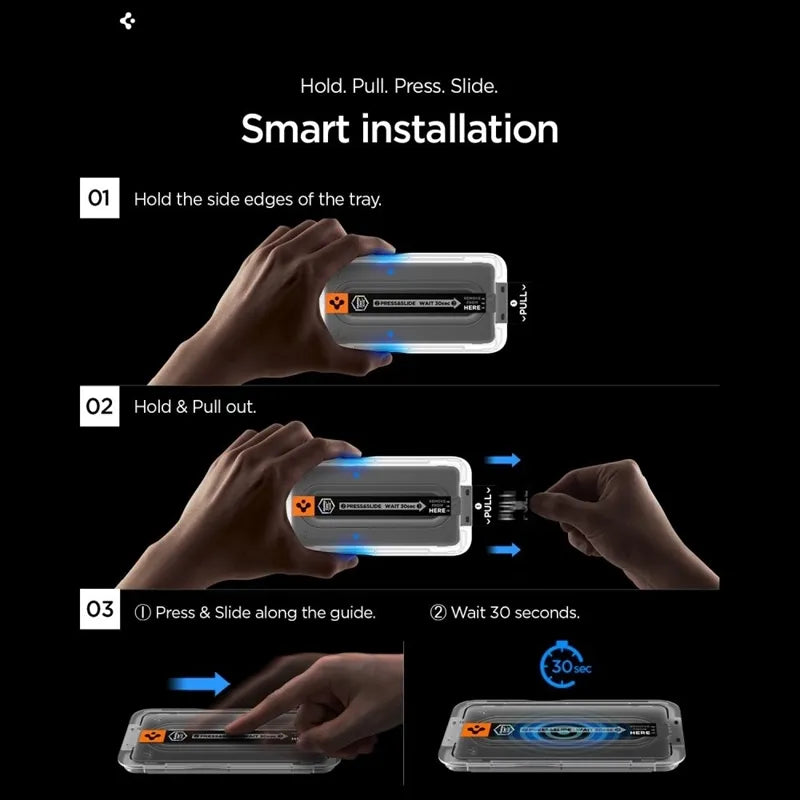 Spigen GLAS.TR EZ Fit Pro 2-Pack – grūdintas stiklas Samsung Galaxy A57 5G telefonui (2 vnt.)