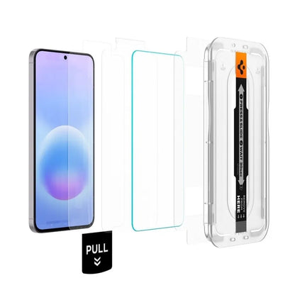 Spigen GLAS.TR EZ Fit Pro 2-Pack – grūdintas stiklas Samsung Galaxy A57 5G telefonui (2 vnt.)