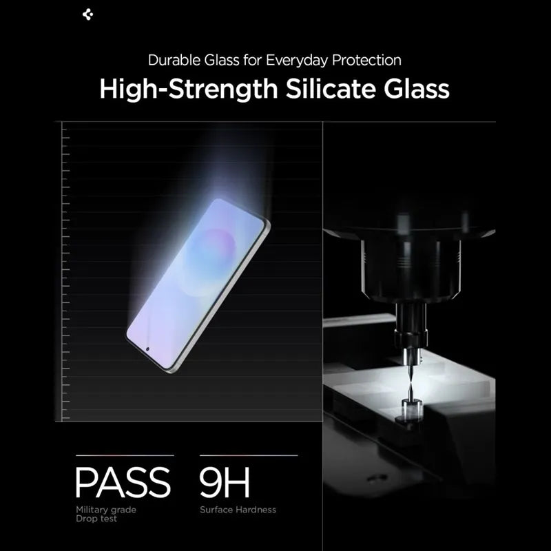 Spigen GLAS.TR EZ Fit Pro 2-Pack – grūdintas stiklas Samsung Galaxy A57 5G telefonui (2 vnt.)