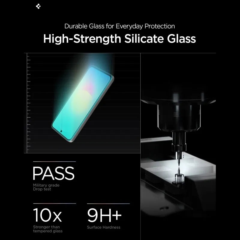 Spigen GLAS.TR EZ Fit Pro 2-Pack – grūdintas stiklas, skirtas Samsung Galaxy A27 5G (2 vnt.)