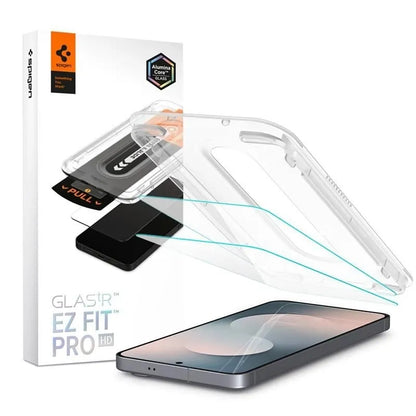 Spigen GLAS.TR EZ Fit Pro 2-Pack - Grūdintas stiklas, skirtas Samsung Galaxy S25 FE