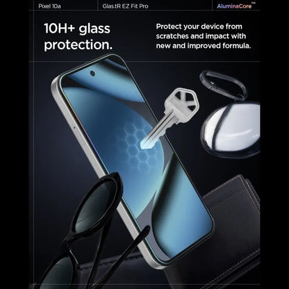 Spigen GLAS.TR EZ Fit Pro AC 2 pakuotės – grūdintas stiklas skirtas Google Pixel 10a (2 vnt.)