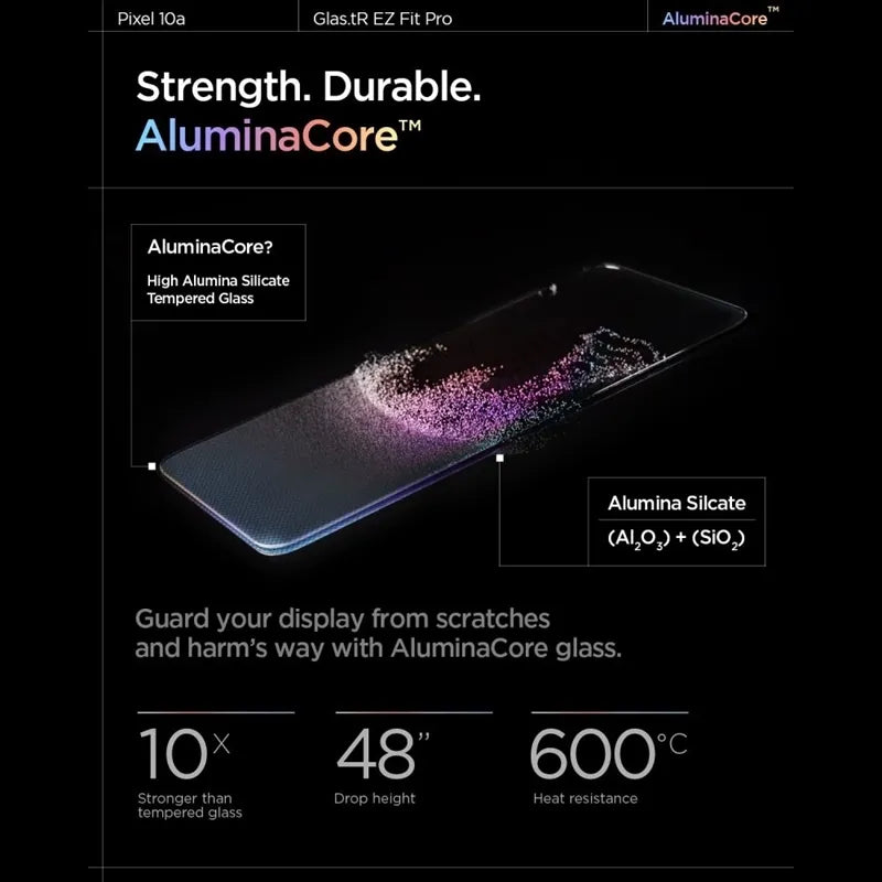 Spigen GLAS.TR EZ Fit Pro AC 2 pakuotės – grūdintas stiklas skirtas Google Pixel 10a (2 vnt.)