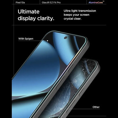 Spigen GLAS.TR EZ Fit Pro AC 2 pakuotės – grūdintas stiklas skirtas Google Pixel 10a (2 vnt.)