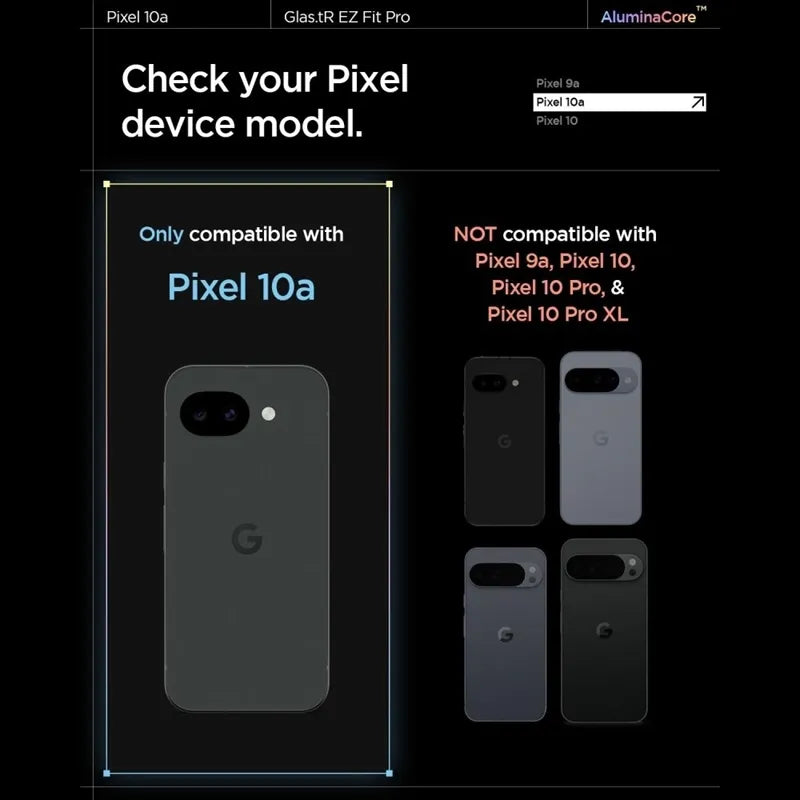 Spigen GLAS.TR EZ Fit Pro AC 2 pakuotės – grūdintas stiklas skirtas Google Pixel 10a (2 vnt.)