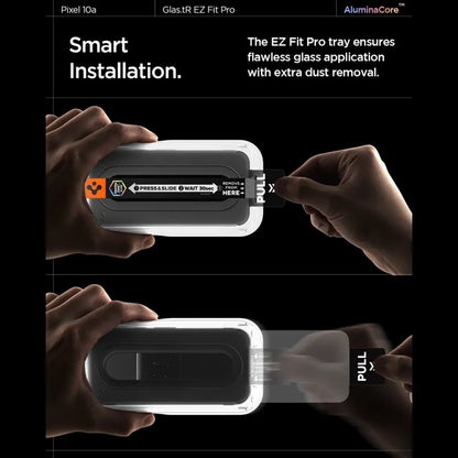 Spigen GLAS.TR EZ Fit Pro AC 2 pakuotės – grūdintas stiklas skirtas Google Pixel 10a (2 vnt.)