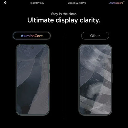 Spigen Glas.tR EZ Fit Pro AC 2 pakuotės - grūdintas stiklas, skirtas Google Pixel 11 Pro XL (2 vnt.)