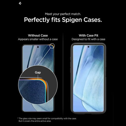 Spigen GLAS.TR EZ Fit Pro AC Anti Reflection 2-Pack – neatspindintis grūdintas stiklas, skirtas Samsung Galaxy S26 (2 vnt.)