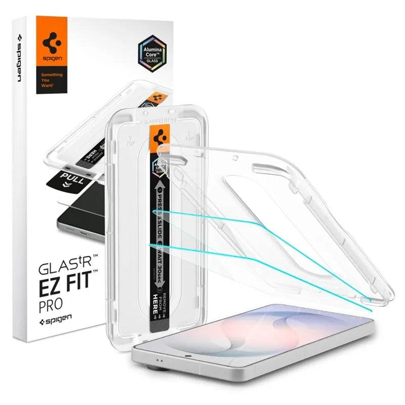 Spigen GLAS.TR EZ Fit Pro AC Anti Reflection 2-Pack – neatspindintis grūdintas stiklas, skirtas Samsung Galaxy S26 (2 vnt.)