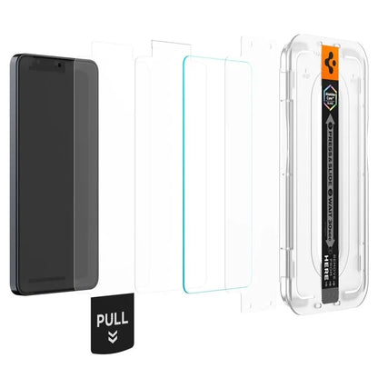 Spigen GLAS.TR EZ Fit Pro AC Anti Reflection 2-Pack – neatspindintis grūdintas stiklas, skirtas Samsung Galaxy S26 (2 vnt.)