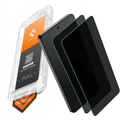 Spigen Glas.tR EZ Fit Pro AC HD Privacy 2-Pack – Grūdinto stiklo privatumo apsauga telefonui Samsung Galaxy S26+ (2 vnt.)