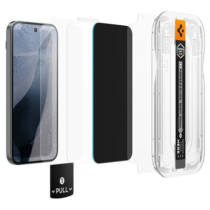 Spigen Glas.tR EZ Fit Pro AC Privacy 2-Pack – grūdintas privatumo stiklas, skirtas Google Pixel 10 / 11 (2 vnt.)