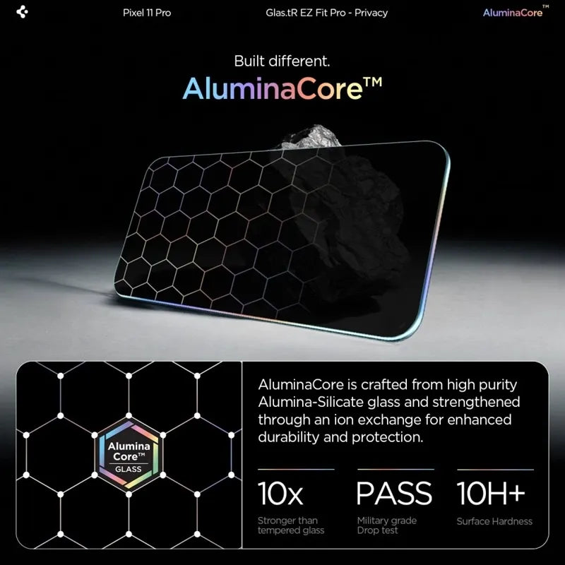 Spigen Glas.tR EZ Fit Pro AC Privacy 2-vnt. - Grūdintas privatumo stiklas, skirtas Google Pixel 9 / 9 Pro / 10 Pro / 11 Pro (2 vnt.)