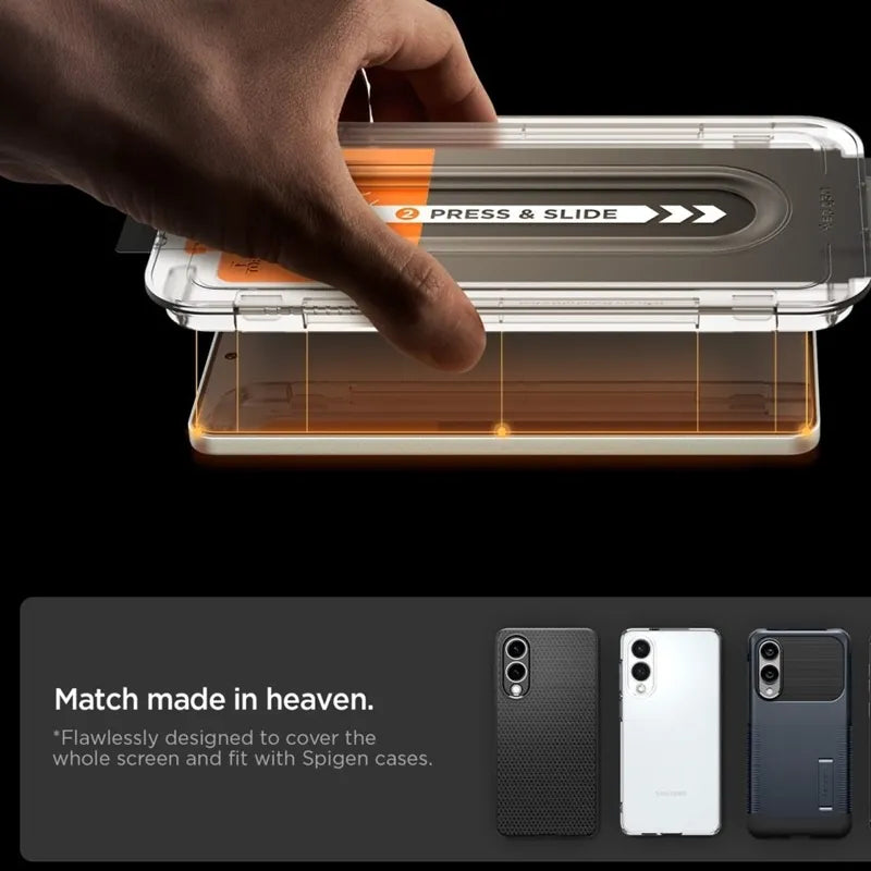 Spigen GLAS.TR EZ Fit Pro – grūdintas stiklas, skirtas „Samsung Galaxy S25 Edge“