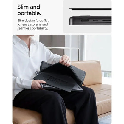 Spigen LD201-S6 Slimfold – Nešiojamojo kompiuterio / planšetinio kompiuterio stovas (pilka spalva)