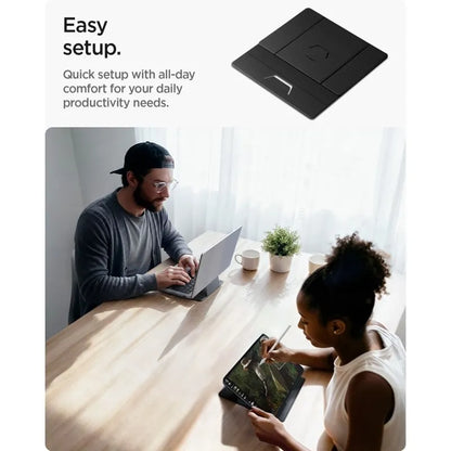 Spigen LD201-S8 Slimfold – nešiojamojo kompiuterio / planšetės stovas (kosminės pilkos spalvos)
