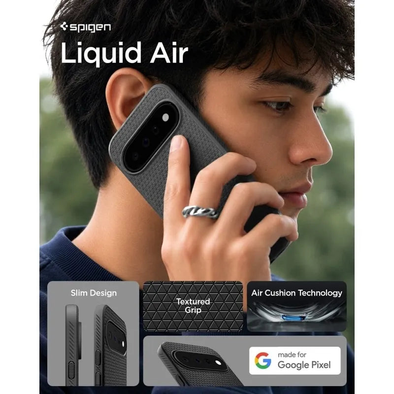 Spigen Liquid Air – dėklas Google Pixel 11 (matinis juodas)
