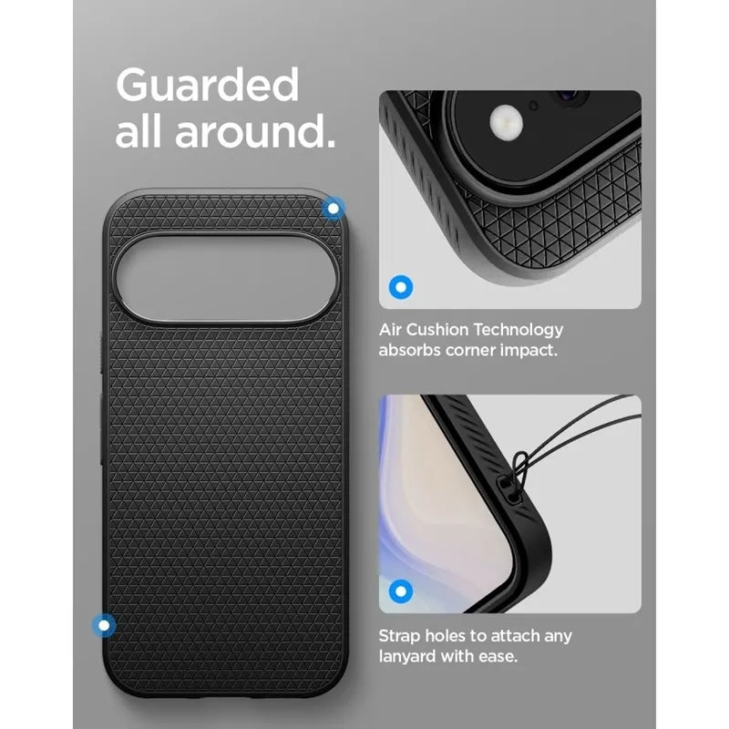 Spigen Liquid Air – dėklas Google Pixel 11 (matinis juodas)