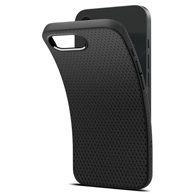 Spigen Liquid Air dėklas iPhone 17e / 16e (Matinis juodas)
