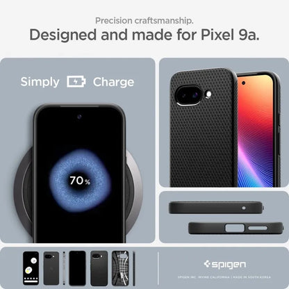 Spigen Liquid Air - dėklas, skirtas Google Pixel 9a (matinė juoda)