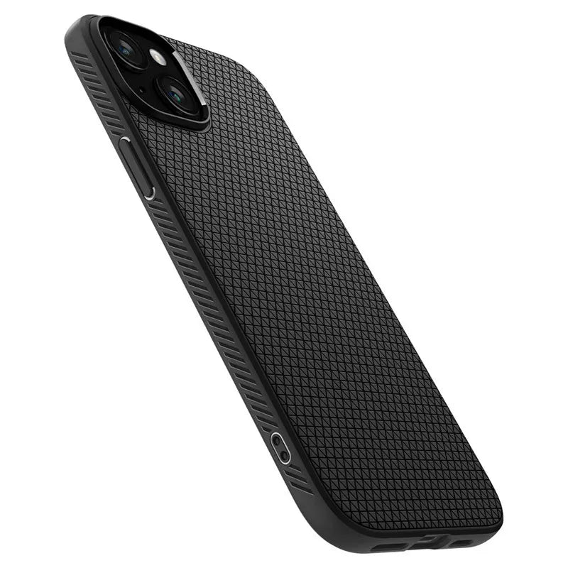 Spigen Liquid Air – dėklas skirtas iPhone 15 Plus (matinė juoda)