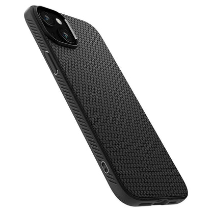 Spigen Liquid Air – dėklas skirtas iPhone 15 Plus (matinė juoda)