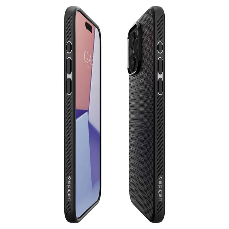 Spigen Liquid Air – dėklas, skirtas iPhone 15 Pro (matinė juoda)